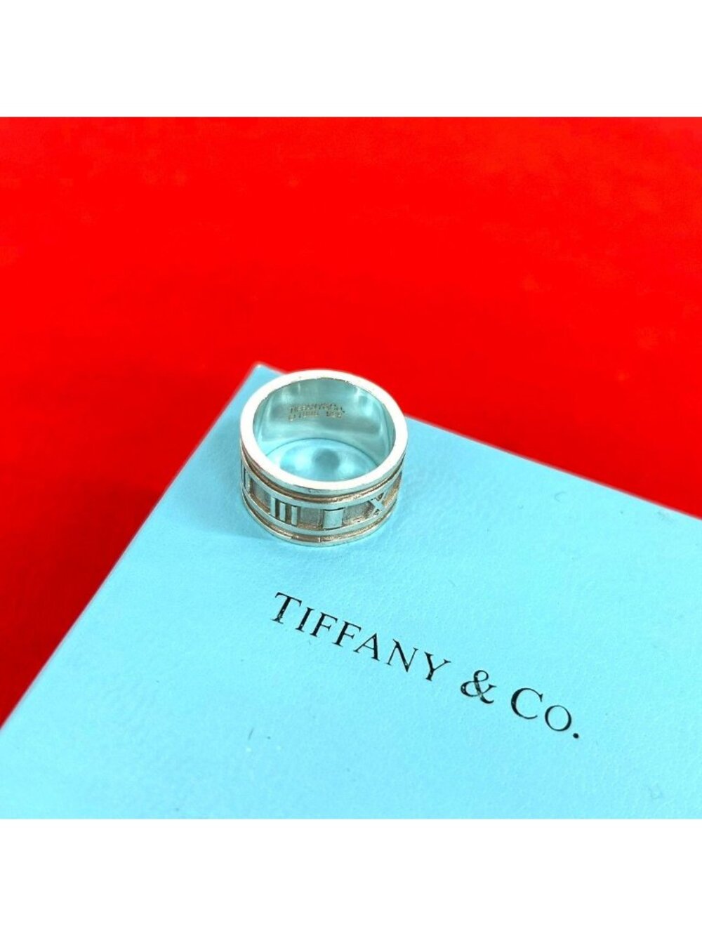 Tiffany & Co Vintage Atlas Wide Ring 925 Sterling Silver